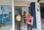 Anggota Polsek Batujaya Sambangi Scurity Bank Mandiri Unit Batujaya untuk menyampaikan Pesan-pesan Kamtibmas