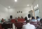 Kapolsek Batujaya Mengikuti Rapat Minggon tingkat Kecamatan Batujaya di Aula Desa Batujaya Kecamatan Batujaya