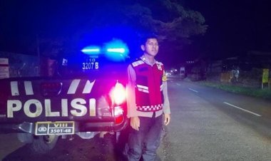 Antisipasi Gukamtibmas di Malam Hari, Polsek Telagasari Gelar Patroli