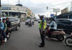 Polsek Cikampek Gatur Sekaligus Pengamanan Jalur Longweekend di Pos Tiga 